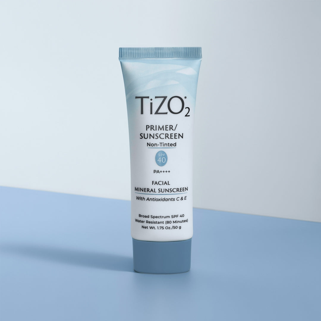 TiZO Facial Primer Bundle – SPF 40 Mineral Sunscreen Primers, Tinted & Non-Tinted Formulas, Broad Spectrum UVA/UVB Protection, Lightweight, Non-Greasy, Makeup-Friendly, 2-Pack
