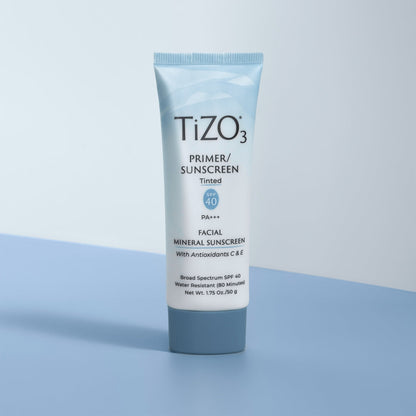 TiZO Facial Primer Bundle – SPF 40 Mineral Sunscreen Primers, Tinted & Non-Tinted Formulas, Broad Spectrum UVA/UVB Protection, Lightweight, Non-Greasy, Makeup-Friendly, 2-Pack